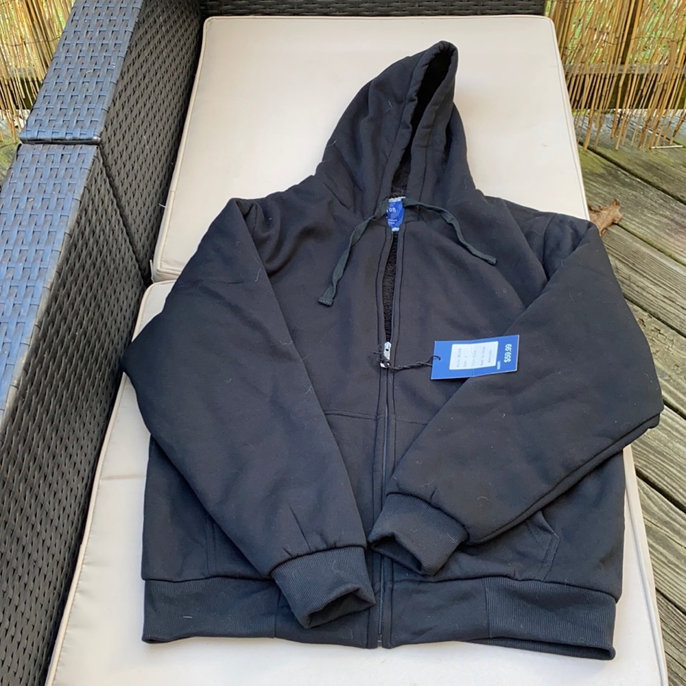 Sherpa zip up hoodie